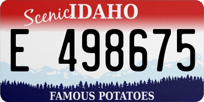ID license plate E498675