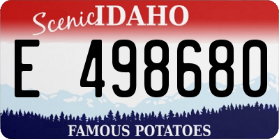ID license plate E498680