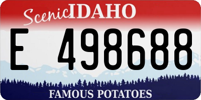 ID license plate E498688