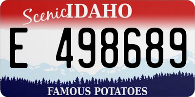 ID license plate E498689