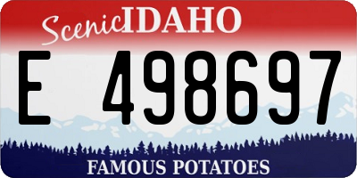 ID license plate E498697