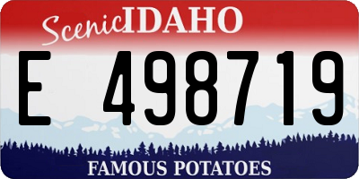 ID license plate E498719