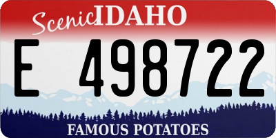 ID license plate E498722