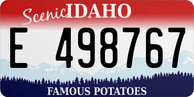 ID license plate E498767