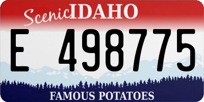 ID license plate E498775