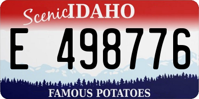 ID license plate E498776