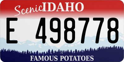 ID license plate E498778