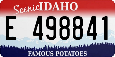 ID license plate E498841
