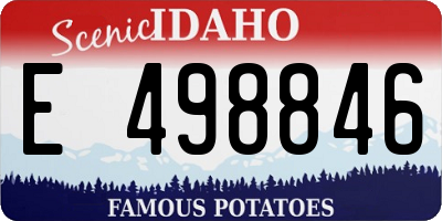 ID license plate E498846