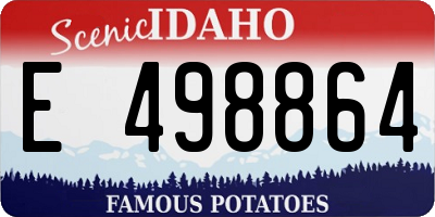 ID license plate E498864