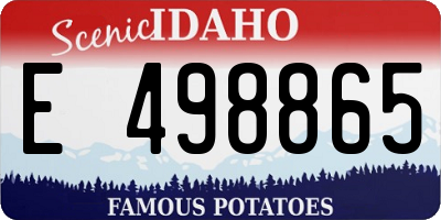 ID license plate E498865