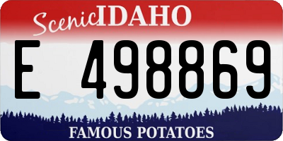 ID license plate E498869