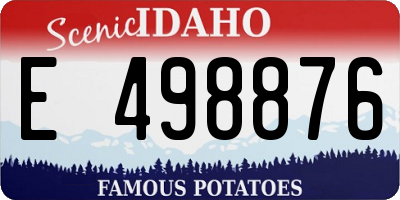 ID license plate E498876