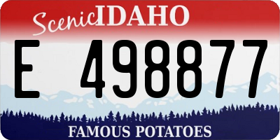 ID license plate E498877