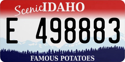 ID license plate E498883