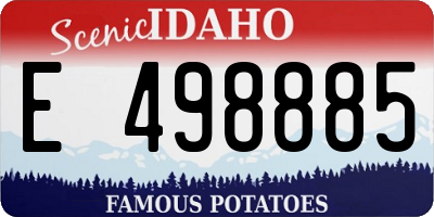 ID license plate E498885