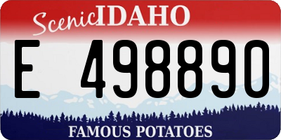 ID license plate E498890