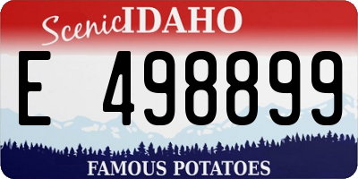 ID license plate E498899