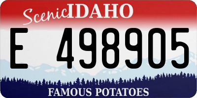 ID license plate E498905