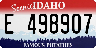 ID license plate E498907