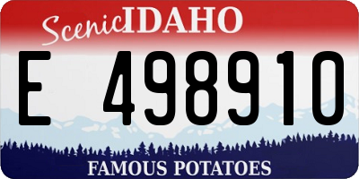 ID license plate E498910