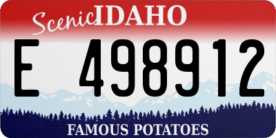 ID license plate E498912