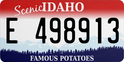 ID license plate E498913