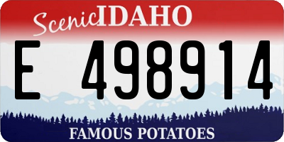 ID license plate E498914