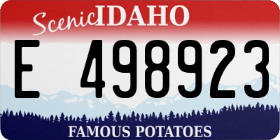 ID license plate E498923