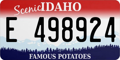 ID license plate E498924