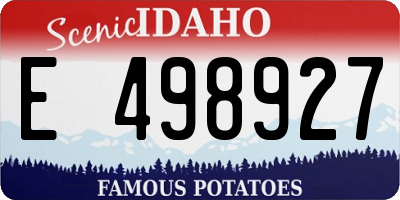 ID license plate E498927