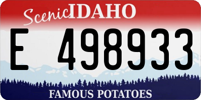 ID license plate E498933