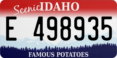 ID license plate E498935