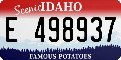 ID license plate E498937