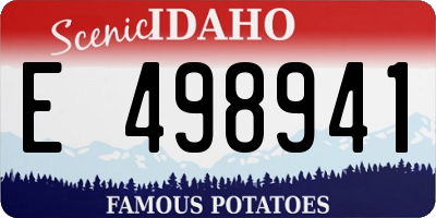 ID license plate E498941
