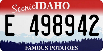 ID license plate E498942