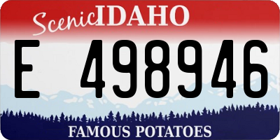 ID license plate E498946