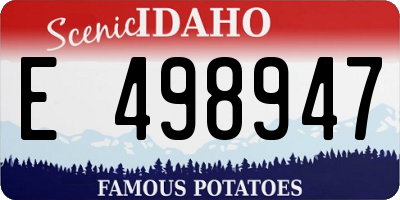ID license plate E498947