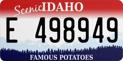 ID license plate E498949