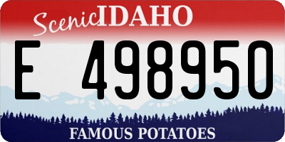 ID license plate E498950