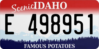 ID license plate E498951