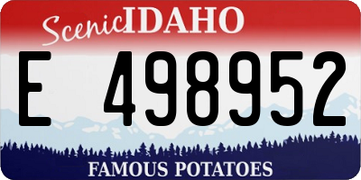 ID license plate E498952