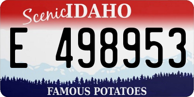 ID license plate E498953