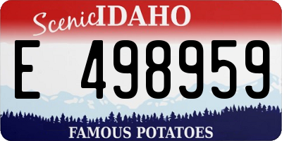 ID license plate E498959