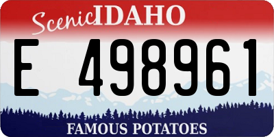 ID license plate E498961