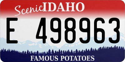 ID license plate E498963