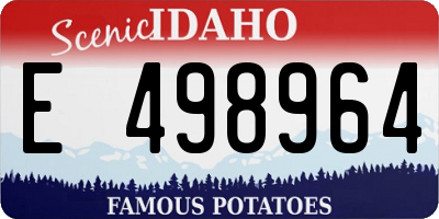 ID license plate E498964