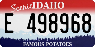 ID license plate E498968