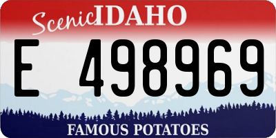 ID license plate E498969