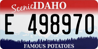ID license plate E498970